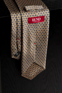 Corbata Old Diamond Ochre de seda - BUND