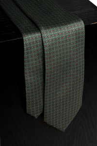 Corbata Microflowers Green de seda - BUND