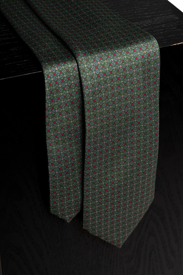 Microflowers Green Tie