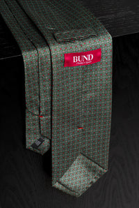 Corbata Microflowers Green de seda - BUND
