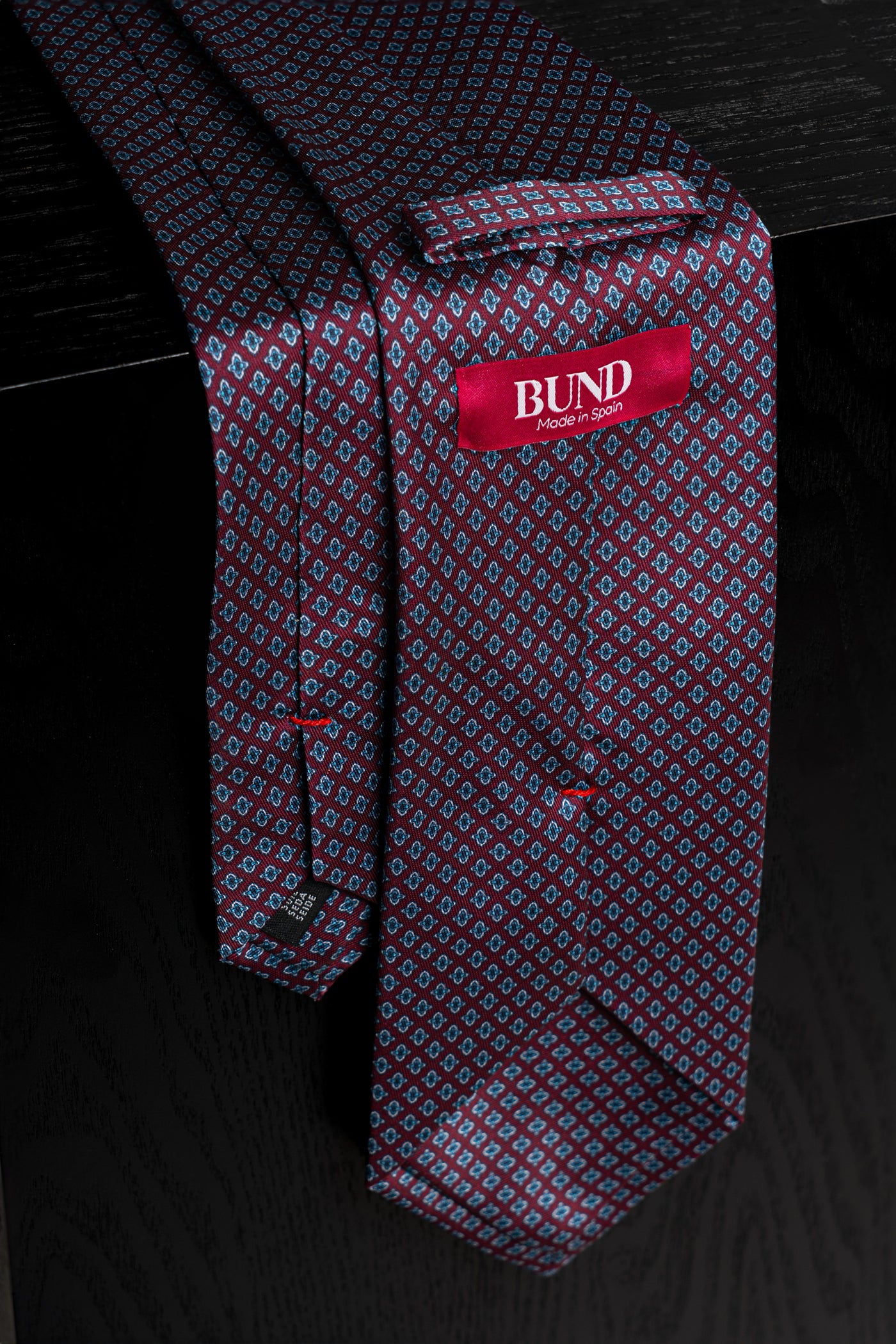 Corbata Roman Circus Burgundy de seda - BUND