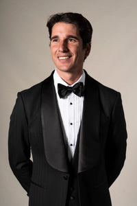 White Pleated Front Tuxedo Shirt - Camisa BUND
