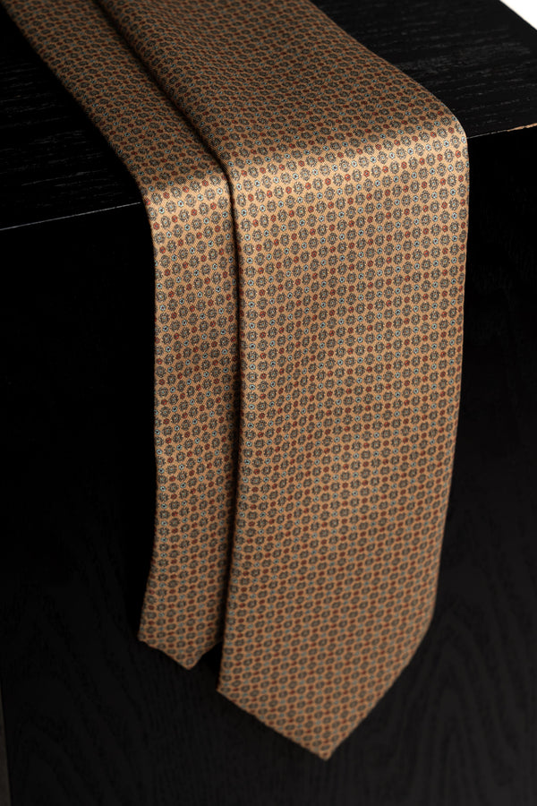 Microflowers Light Orange Tie