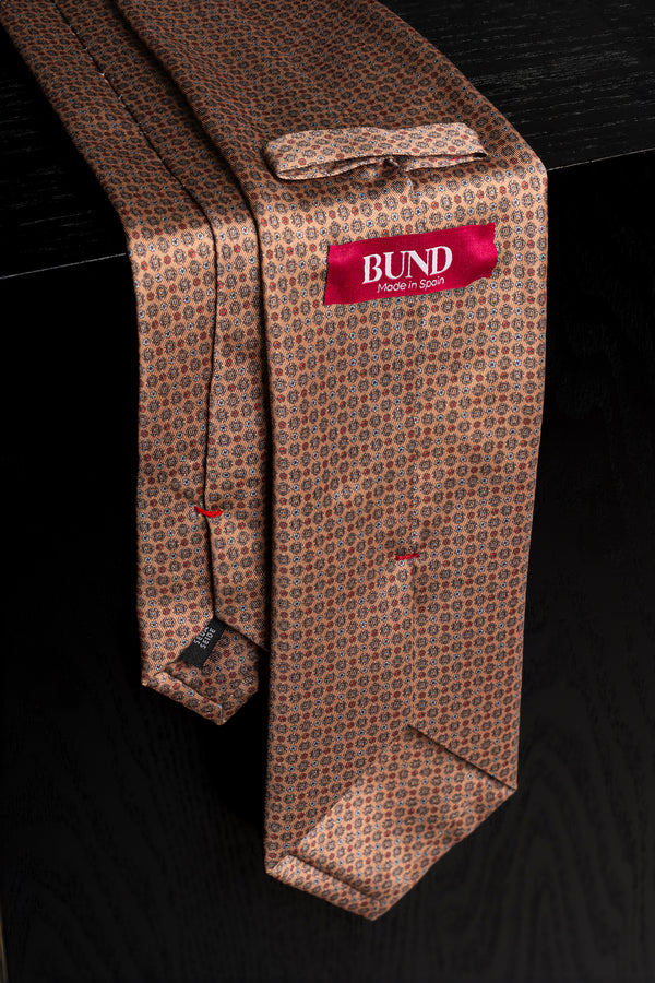 Microflowers Light Orange Tie