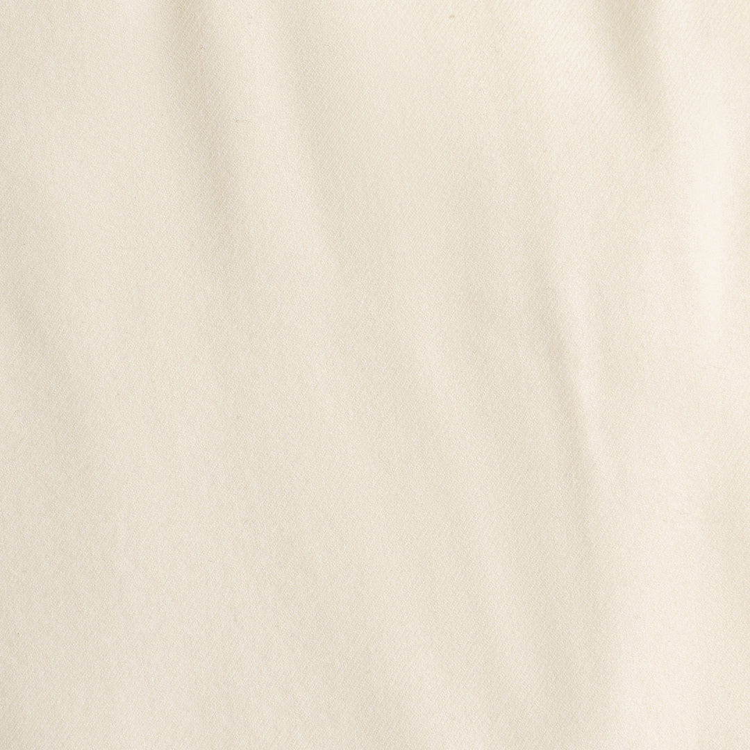 Flannel Ivory Wool Casual Pants