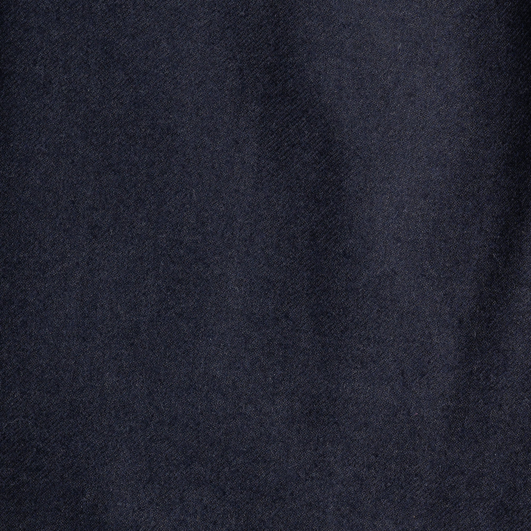 Flannel Dark Navy Wool Casual Pants
