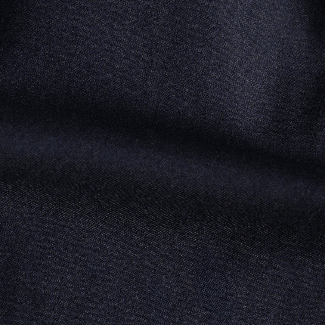Flannel Dark Navy Wool Casual Pants
