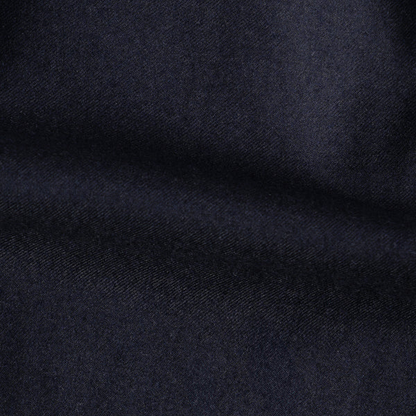 Flannel Dark Navy Wool Casual Pants