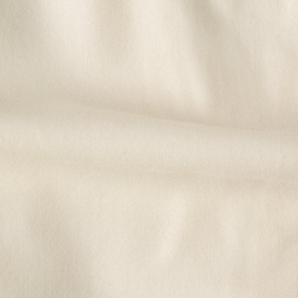 Flannel Ivory Wool Casual Pants