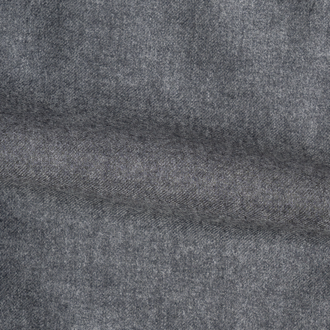 Flannel Light Gray Wool Casual Cargo Pants