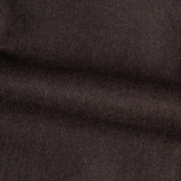Flannel Chocolate Brown Wool Casual Pants
