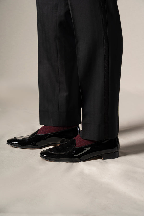 Black Herringbone 3 Pieces Tuxedo