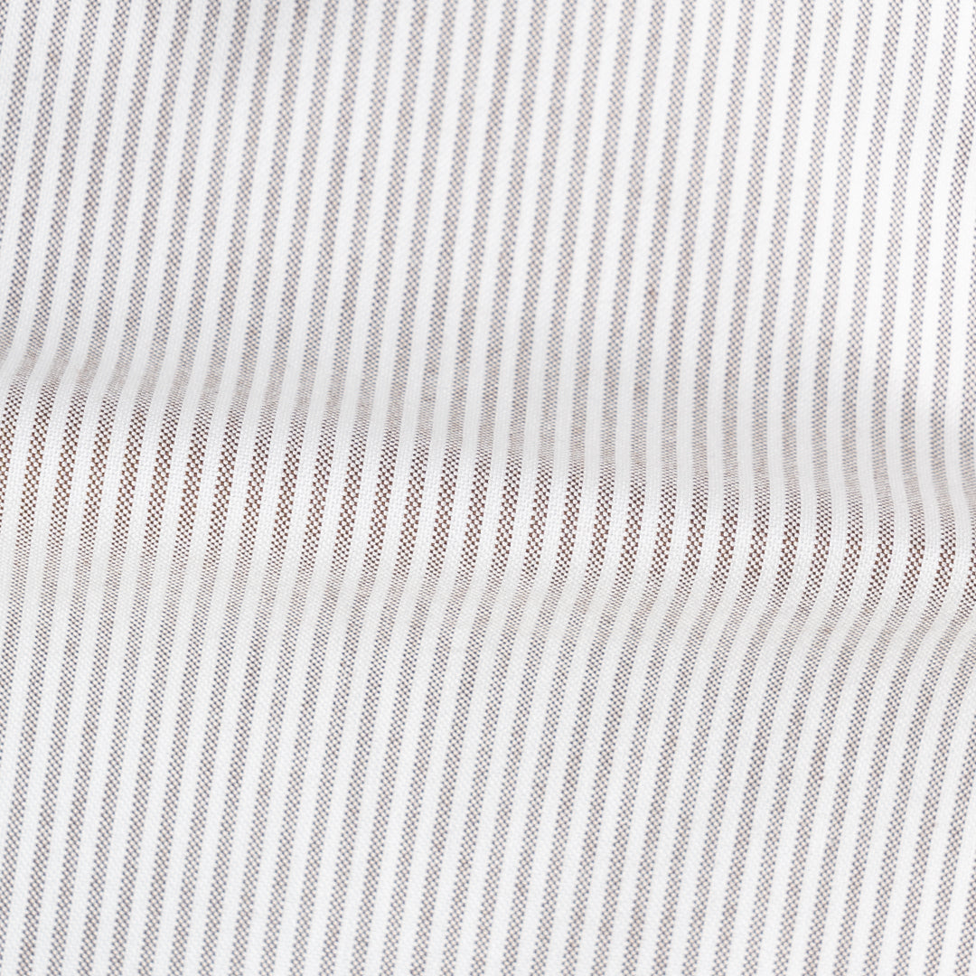 Stripes Brown Cotton Casual Shirt - Camisa BUND