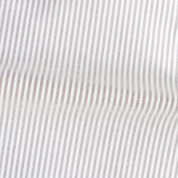 Stripes Brown Cotton Casual Shirt