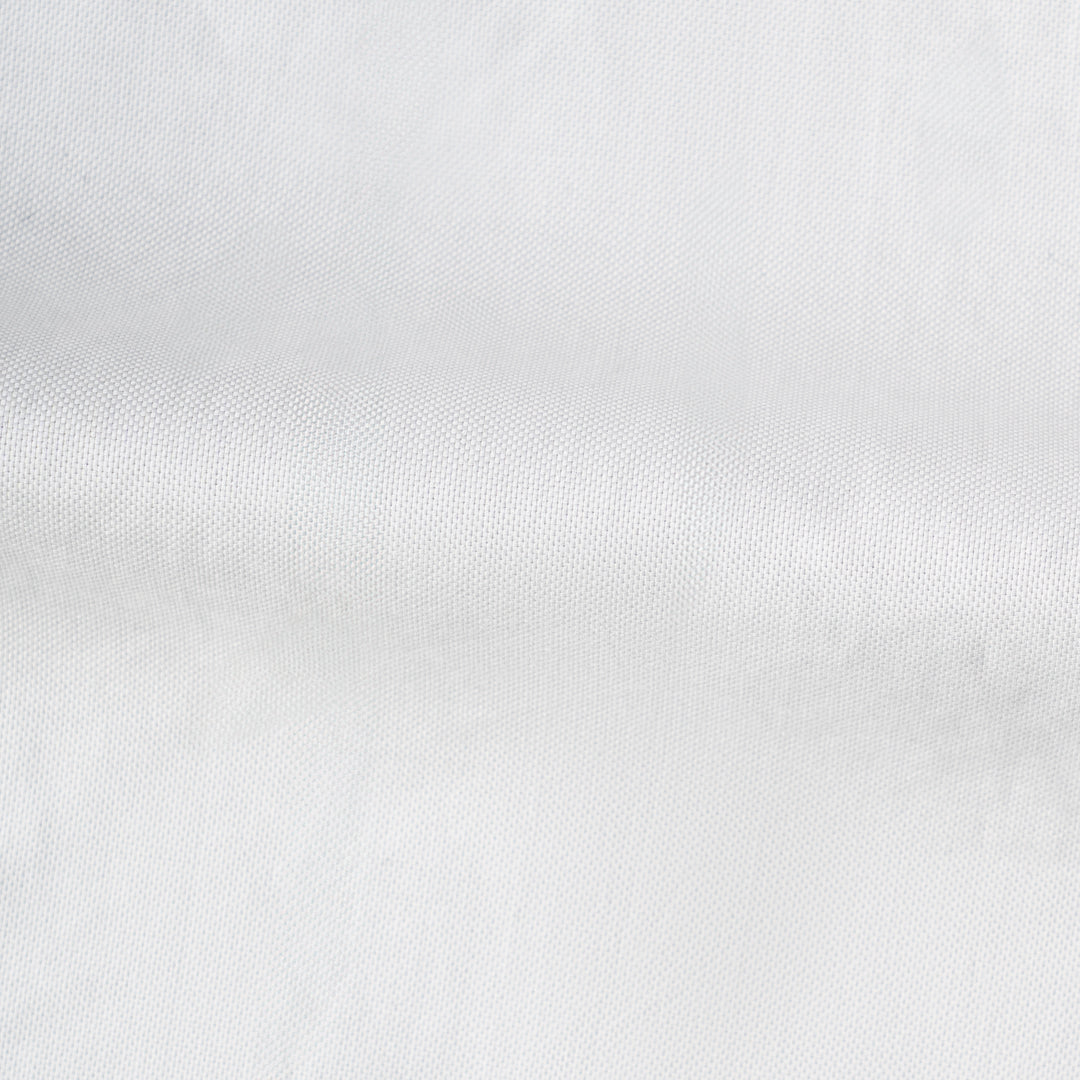 Oxford White Cotton Casual Shirt - Camisa BUND