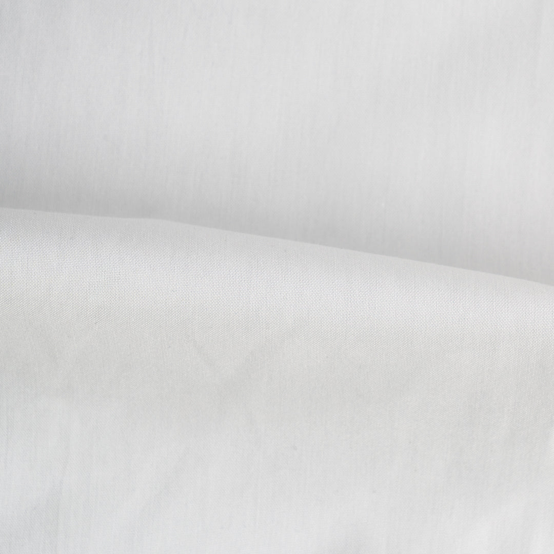 Plain White Cotton Business Shirt - Camisa BUND