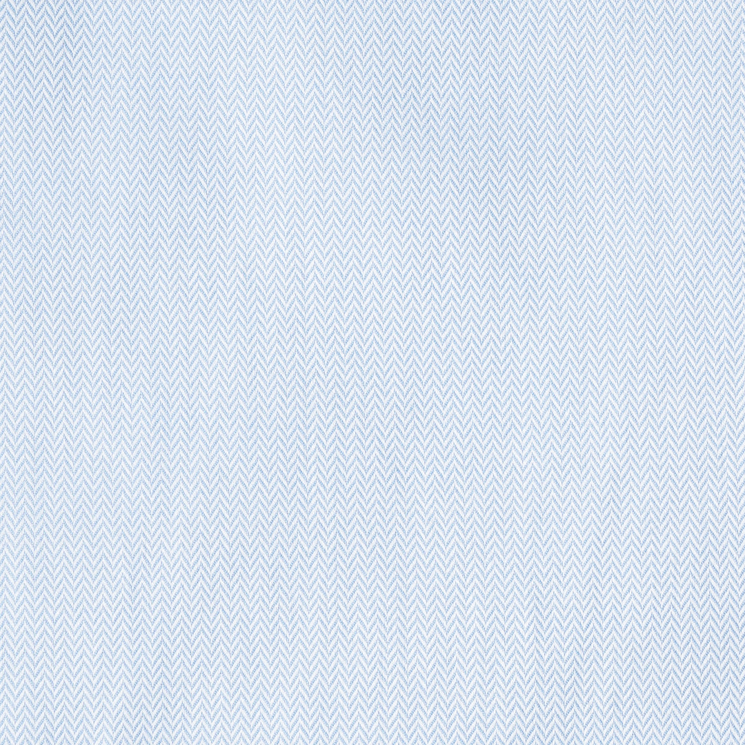 Herringbone Light Blue Cotton Business Shirt - Camisa BUND