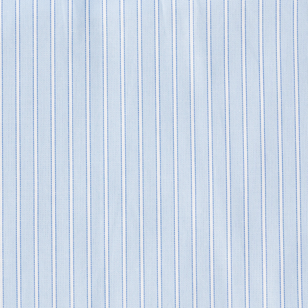 Stripes Light Blue Cotton Business Shirt - Camisa BUND