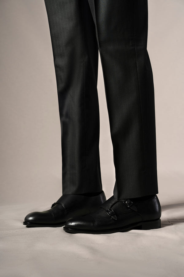 Dark Green Herringbone Suit