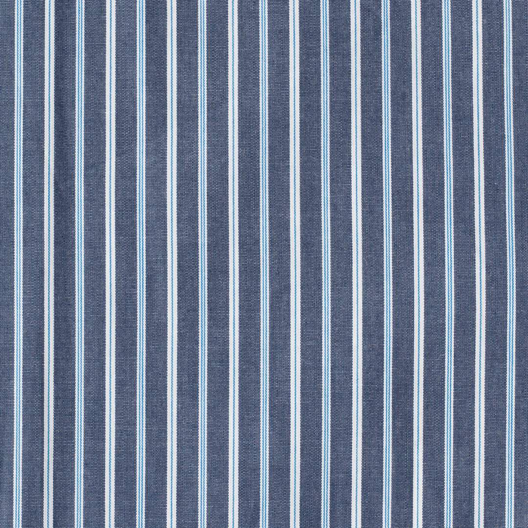 Stripes Blue Cotton Business Shirt - Camisa BUND