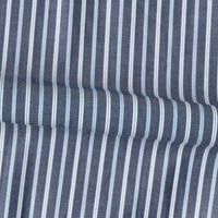 Stripes Blue Cotton Business Shirt - Camisa BUND