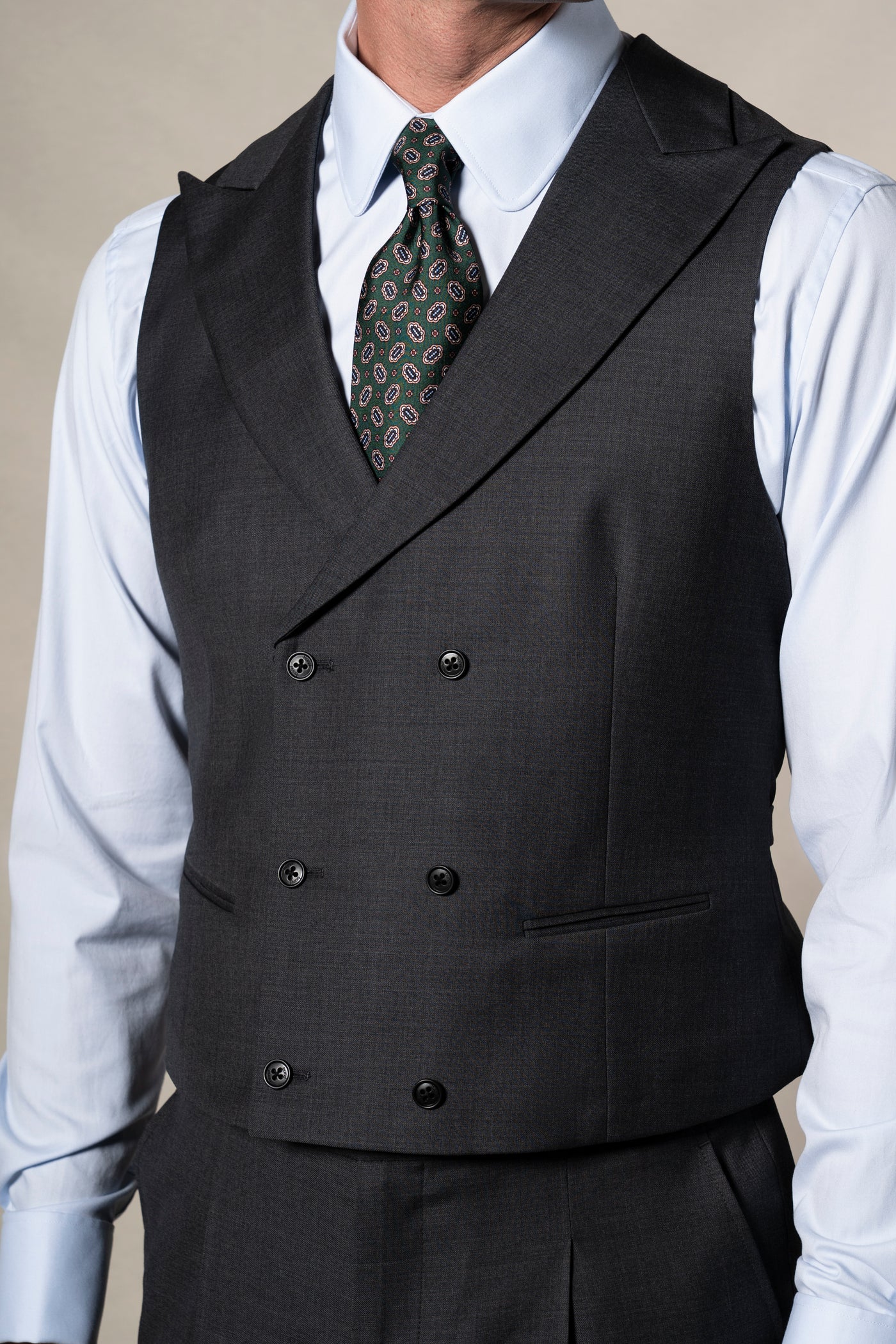 Middle Grey 3 Pieces Suit - Traje a medida BUND