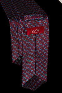 Corbata Chain Burgundy de seda - BUND