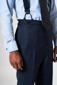Wales Wool Navy Blue Tailoring Pants