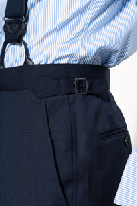 Wales Wool Navy Blue Tailoring Pants