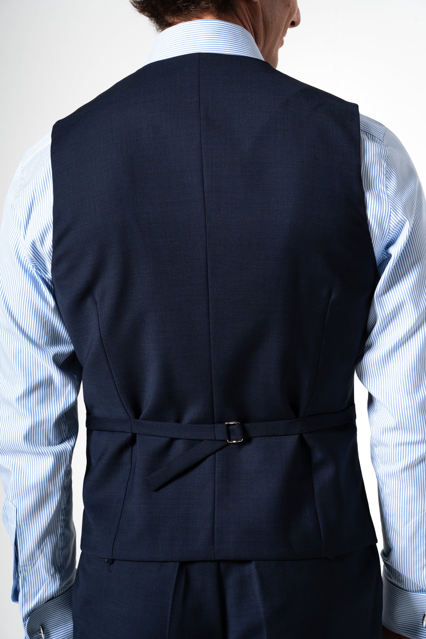 Wales Wool Navy Blue Tailoring Vest Single
