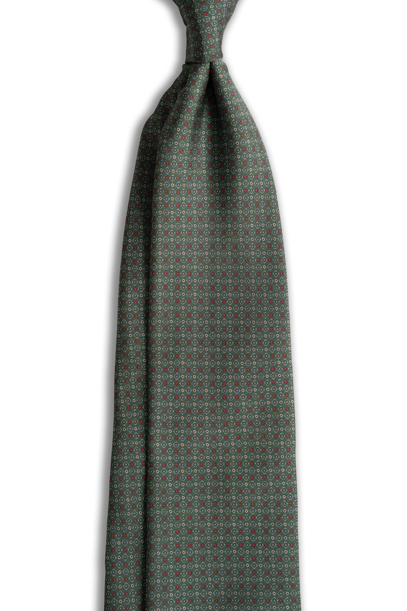 Corbata Microflowers Green de seda - BUND