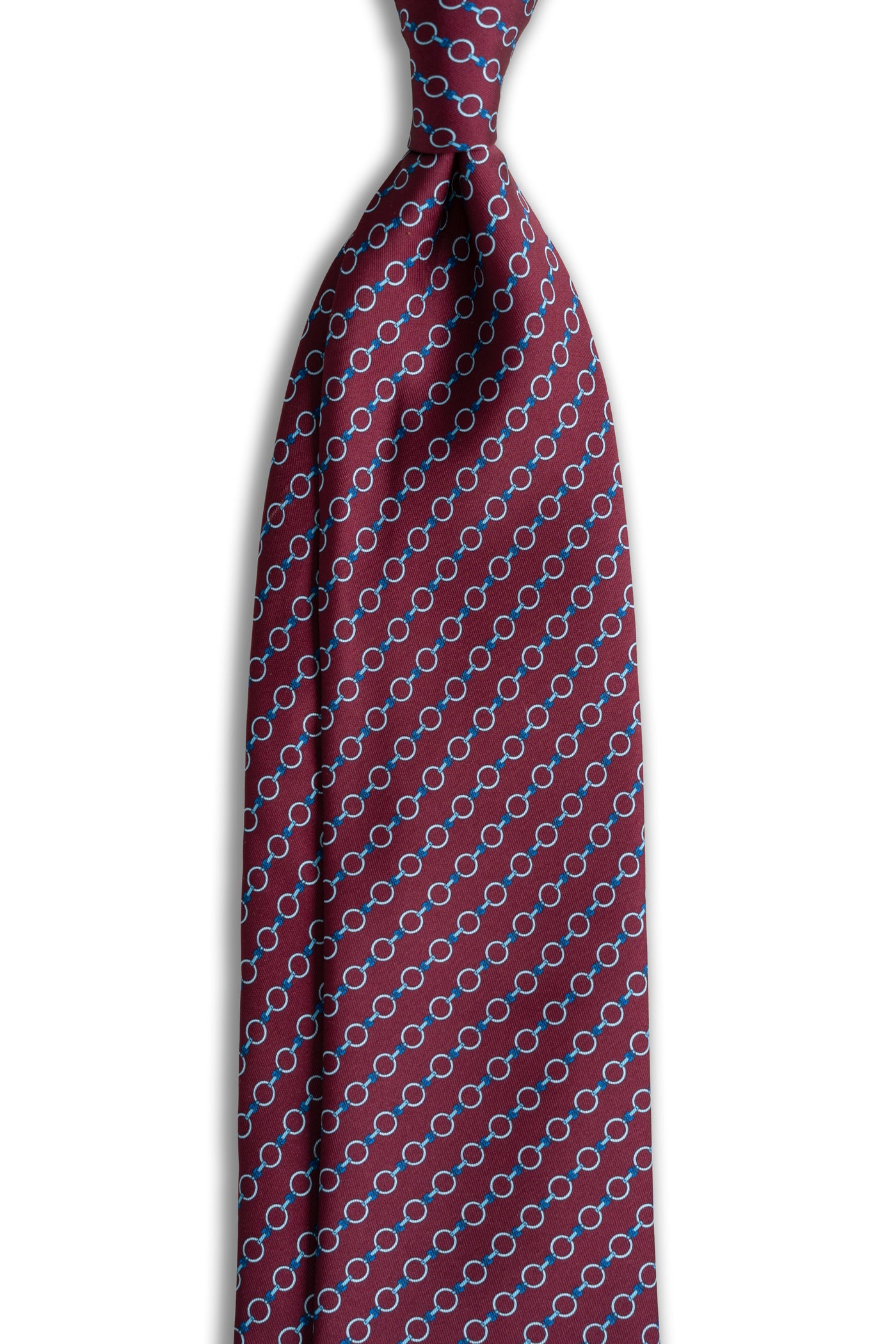 Corbata Chain Burgundy de seda - BUND