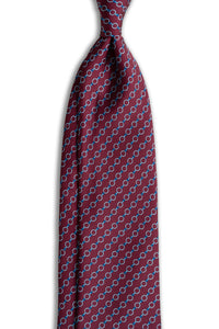 Corbata Chain Burgundy de seda - BUND