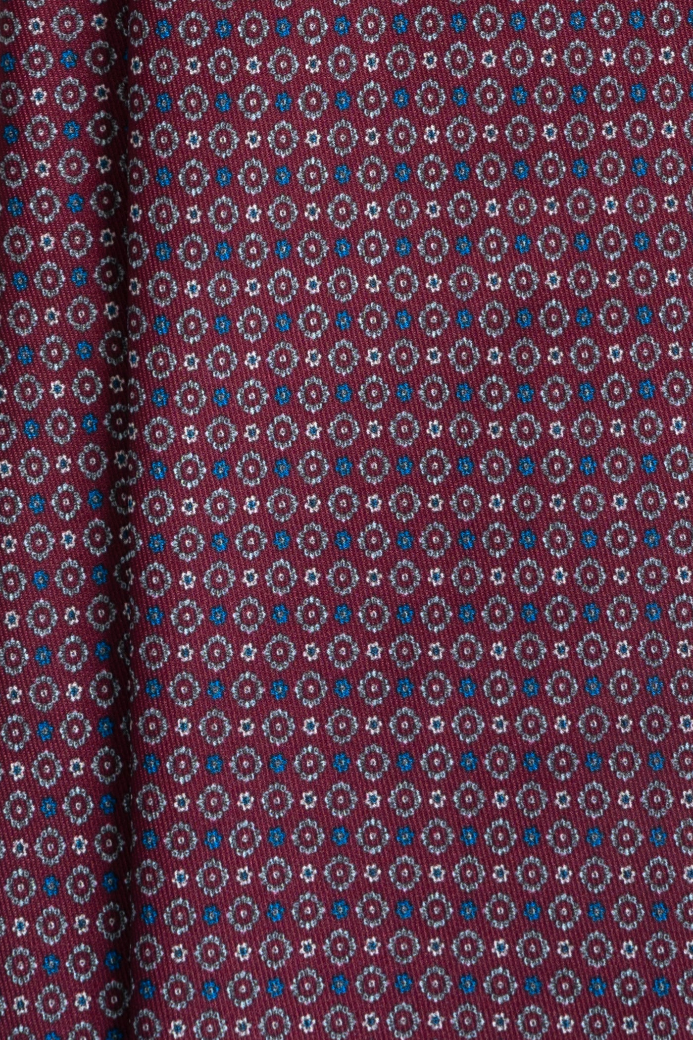 Corbata Microflowers Burgundy de seda - BUND