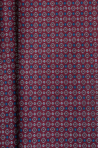 Corbata Microflowers Burgundy de seda - BUND