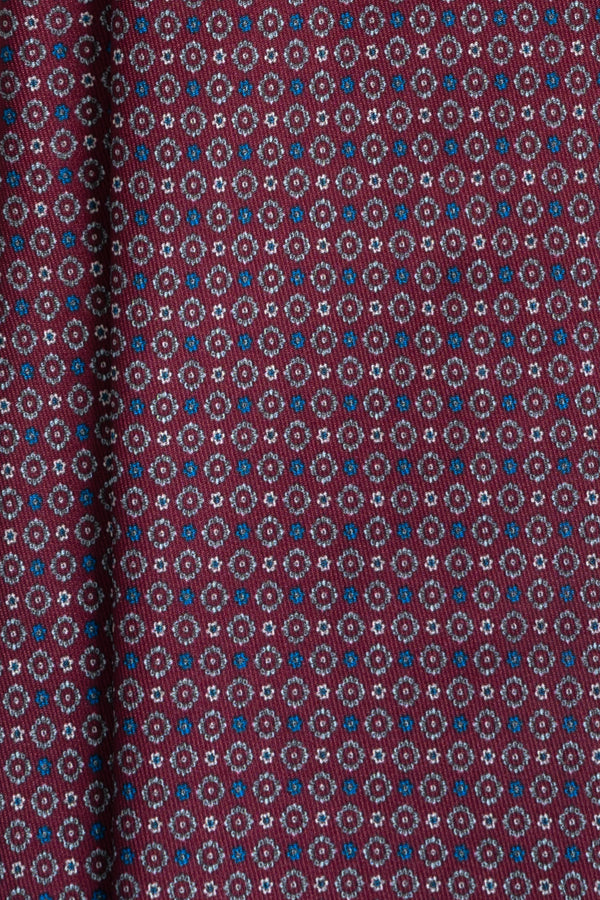 Microflowers Burgundy Tie