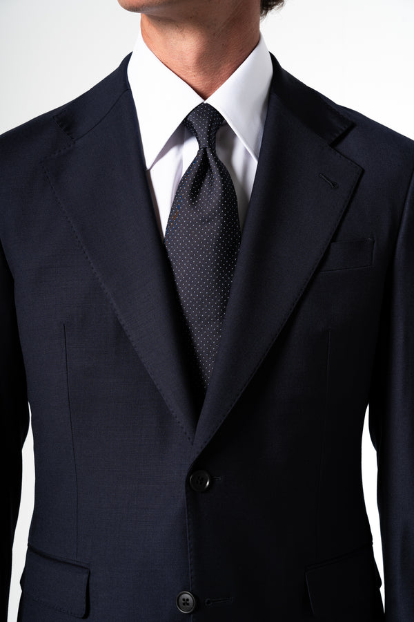 Plain Wool Dark Navy Suit