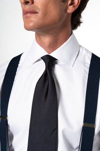 Herringbone White Business Shirt