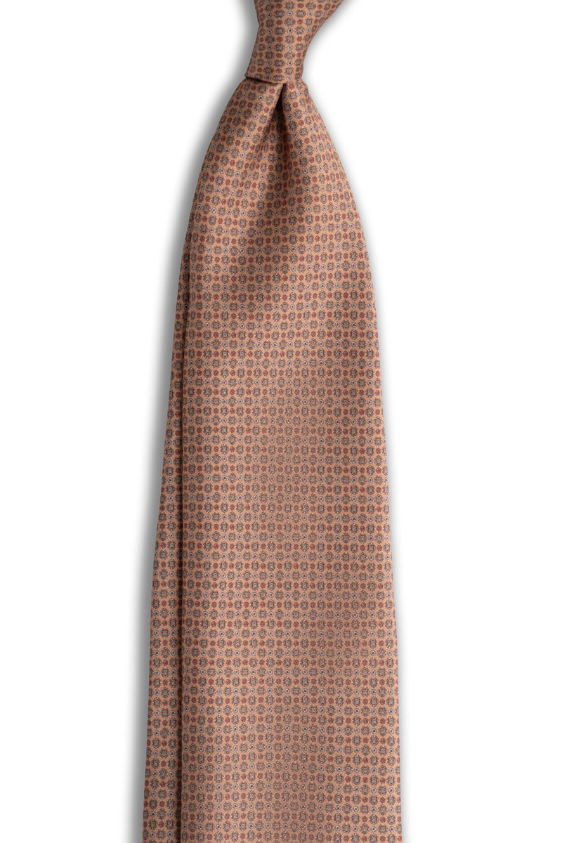 Corbata Microflowers Light Orange de seda - BUND