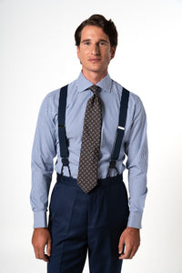 Plain Wool Navy Blue Tailoring Pants