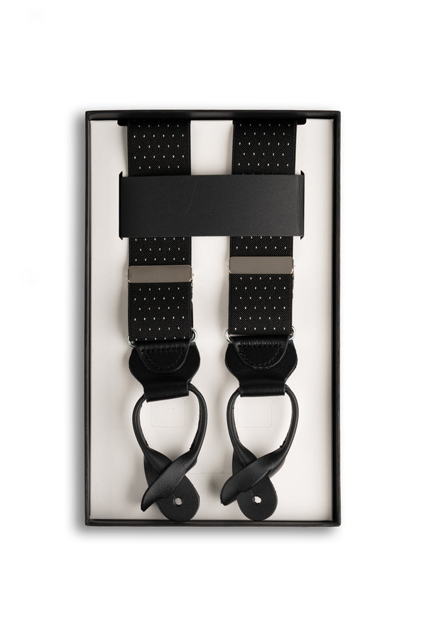 Black Microdot Suspenders