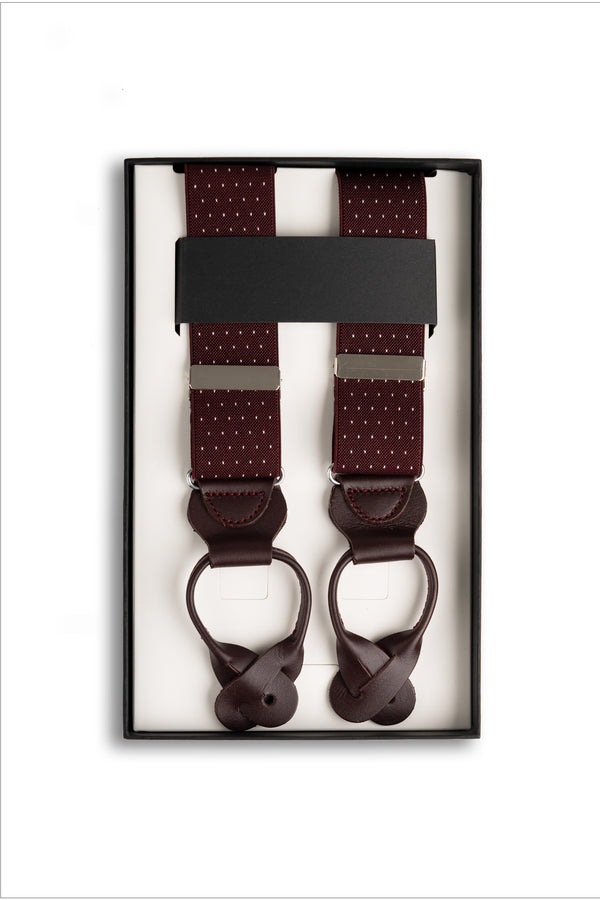 Garnet Microdot Suspenders