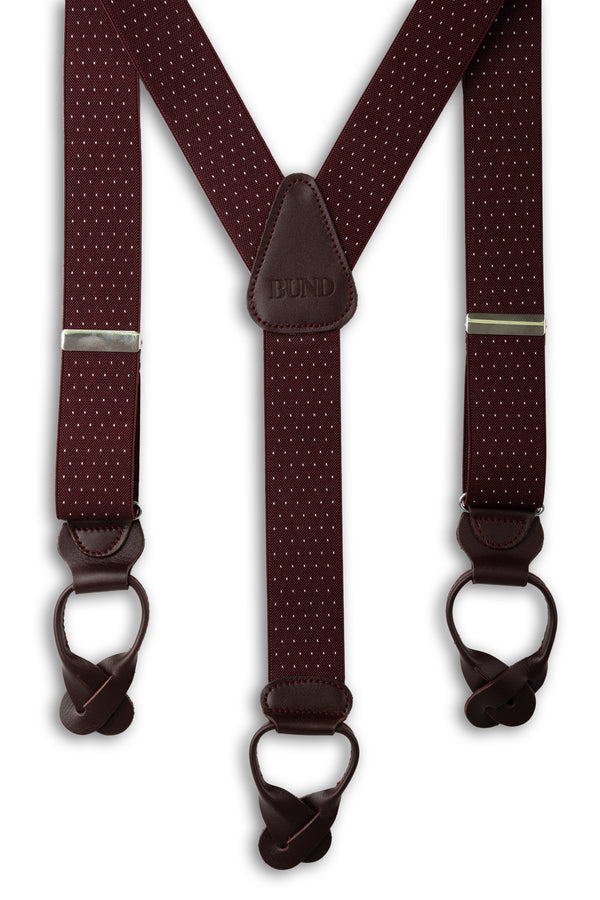 Garnet Microdot Suspenders