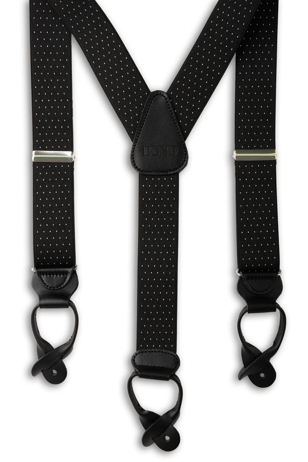 Black Microdot Suspenders