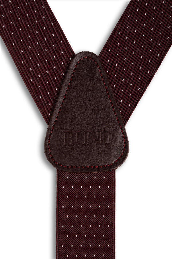 Garnet Microdot Suspenders