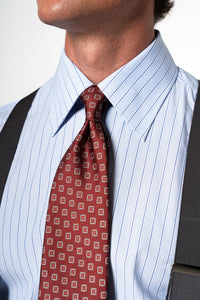 Wide Stripes Light Blue Business Shirt