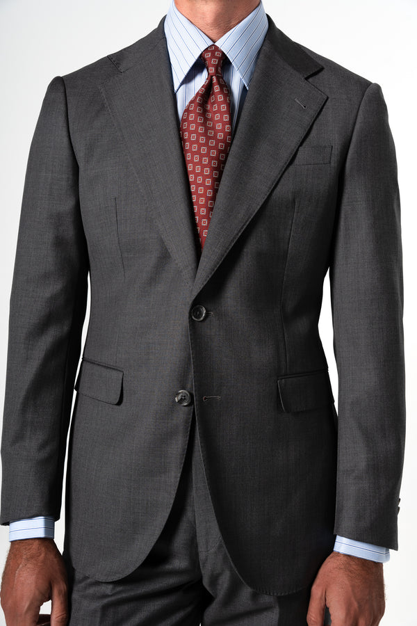 Plain Wool Light Grey Suit