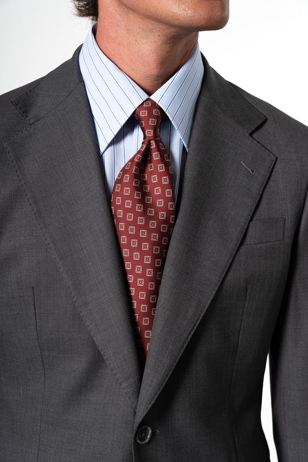 Plain Wool Light Grey Suit