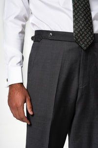 Plain Wool Stone Grey Tailoring Pants
