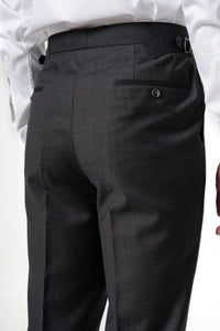 Plain Wool Stone Grey Tailoring Pants